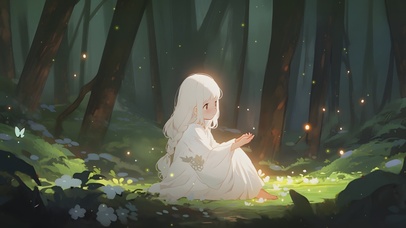 森林中的蝴蝶精灵