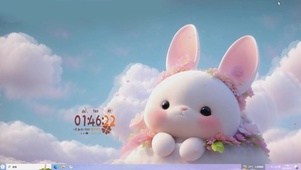 萌宠主题 云端小兔