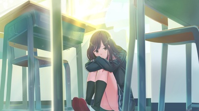 唯美，教室里的女孩