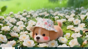 雨天小狗桌面主题