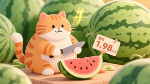 橘猫卖西瓜