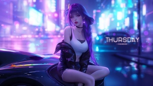 霓虹超跑少女