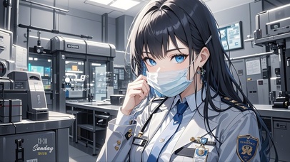 戴口罩的工作人员