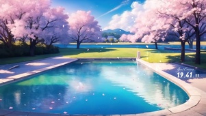 浪漫樱花湖