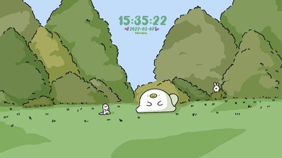 绿色卡通可爱壁纸