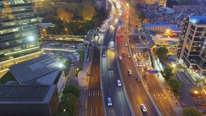 城市航拍·车水马龙