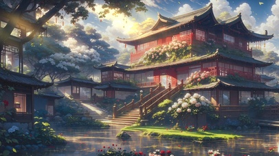 红墙绿瓦承古今（随视角移动）