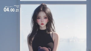 可爱黑衣少女