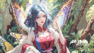 唯美古风蝴蝶女孩