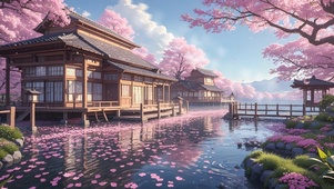 樱花湖畔
