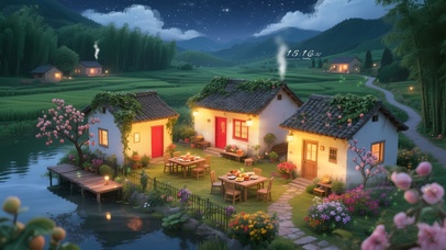 星光灿烂的夜晚