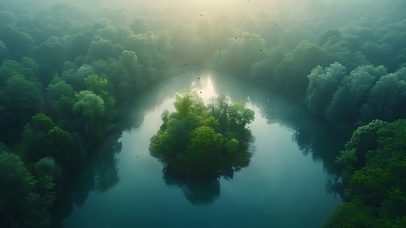 4K 清新自然 湖光水色 1