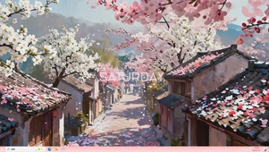 世外桃源花瓣满天