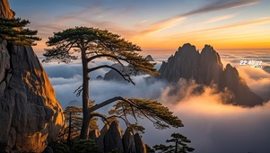 黄山晚霞
