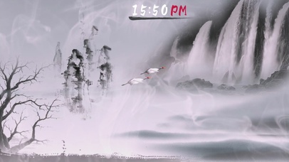 水墨瀑布