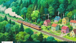  茂密森林旁的小村庄