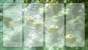 ins青苹漾夏清透-分区桌面