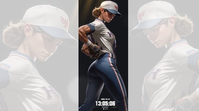 4K性感Ai棒球美少女