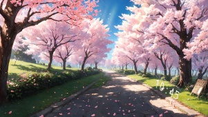 唯美樱花小道