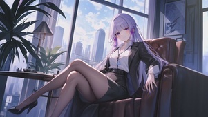 可爱职业装女孩神里绫华