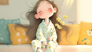 可爱居家小女孩