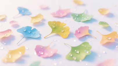 治愈好运！五彩 银杏叶 清露