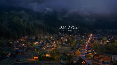 治愈夜晚山林小镇