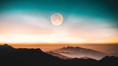 4K 7K 唯美山巅云海月空