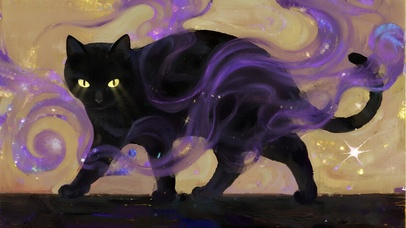 紫气加持金瞳黑猫  爆单招财符