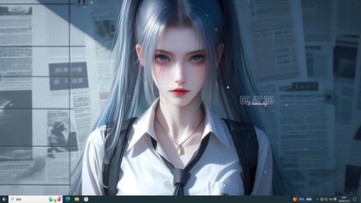 双马尾报纸女孩主题