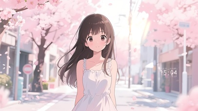 樱花街道女孩