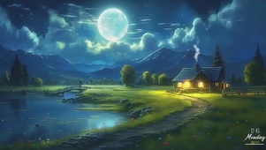 夜晚草原