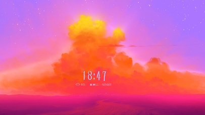 落日晚霞的天空风景