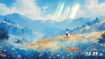 动漫场景插画 清新ai