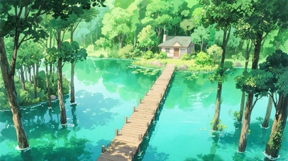水上森林木栈道小屋