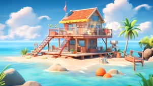 治愈海岛小屋