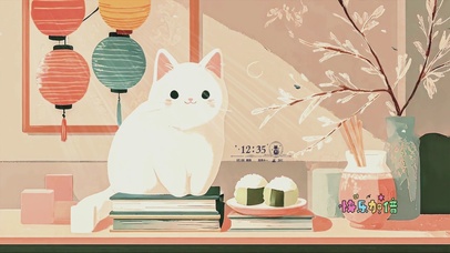 简约AI小猫插画