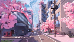 日系樱花街道