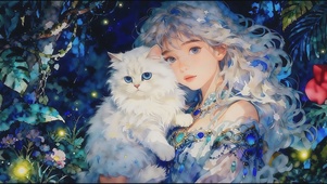 幽蓝秘境的白绒守护