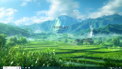 清新绿色乡村田野