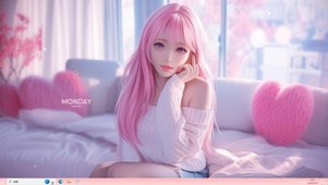 清纯可爱粉系少女主题