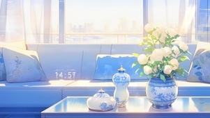 清新午后青花