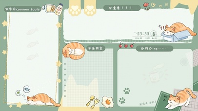 可爱猫猫分区桌面