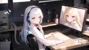 电脑房间女孩