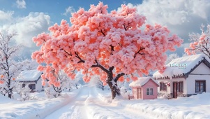 浪漫的雪景