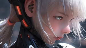 白发机甲少女
