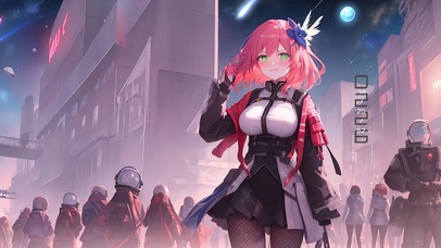 4k未来科技女孩