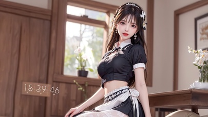 小清新女仆可爱少女