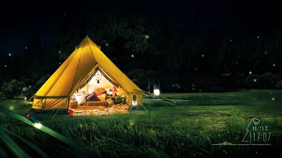 夜、萤火虫、你