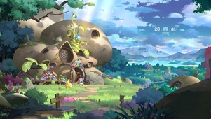 清新夏日森林小屋